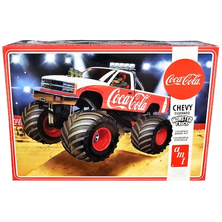 Amt Skill 2 Model Chevrolet Silverado Monster Truck Coca-Cola Kit for 1 by 25 Scale Model AMT1184M
